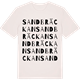 Vintage White t-shirt med Sandbräckan ordlek t-shirt