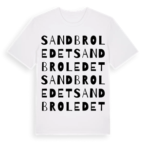 Sandbroledet ordlek t-shirt – ekologisk bomull t-shirt från Pinshirt