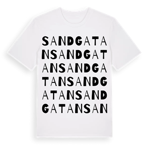 Sandgatan ordlek t-shirt – ekologisk bomull t-shirt från Pinshirt