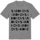 Mid Heather Gray t-shirt med Sandhem ordlek t-shirt