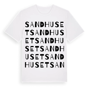 Sandhuset ordlek t-shirt – ekologisk bomull t-shirt från Pinshirt