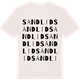 Vintage White t-shirt med Sandlid ordlek t-shirt