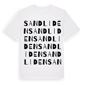 Sandliden ordlek t-shirt – ekologisk bomull t-shirt från Pinshirt
