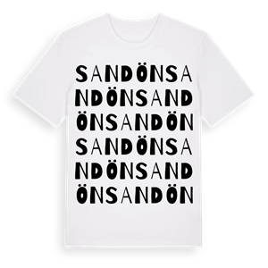 Sandön ordlek t-shirt – ekologisk bomull t-shirt från Pinshirt