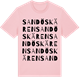 Pink Cotton t-shirt med Sandöskären ordlek t-shirt