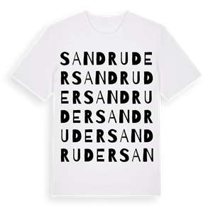 Sandruder ordlek t-shirt – ekologisk bomull t-shirt från Pinshirt