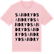 Pink Cotton t-shirt med Sandryd ordlek t-shirt