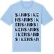 Blue Soul t-shirt med Sandsiken ordlek t-shirt