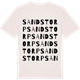 Vintage White t-shirt med Sandstorp ordlek t-shirt