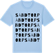 Blue Soul t-shirt med Sandtorp ordlek t-shirt