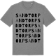 Mid Heather Gray t-shirt med Sandtorp ordlek t-shirt