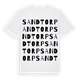 White t-shirt med Sandtorp ordlek t-shirt