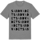 Mid Heather Gray t-shirt med Sandvadet ordlek t-shirt