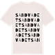 Vintage White t-shirt med Sandvadet ordlek t-shirt
