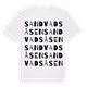 White t-shirt med Sandvadsåsen ordlek t-shirt