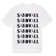 White t-shirt med Sandvall ordlek t-shirt