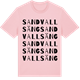Pink Cotton t-shirt med Sandvallsäng ordlek t-shirt