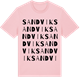 Pink Cotton t-shirt med Sandvik ordlek t-shirt