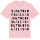 Pink Cotton t-shirt med Sankt Olofs källa ordlek t-shirt