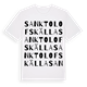 White t-shirt med Sankt Olofs källa ordlek t-shirt