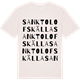 Vintage White t-shirt med Sankt Olofs källa ordlek t-shirt