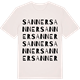 Vintage White t-shirt med Sanner ordlek t-shirt