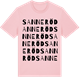 Pink Cotton t-shirt med Sanneröd ordlek t-shirt