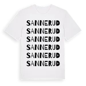 Sannerud ordlek t-shirt – ekologisk bomull t-shirt från Pinshirt