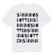 White t-shirt med Sänningsbotten ordlek t-shirt