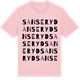 Pink Cotton t-shirt med Sanseryd ordlek t-shirt