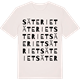 Vintage White t-shirt med Säteriet ordlek t-shirt