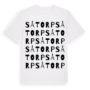 Såtorp ordlek t-shirt – ekologisk bomull t-shirt från Pinshirt