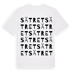 Sätret ordlek t-shirt – ekologisk bomull t-shirt från Pinshirt