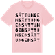 Pink Cotton t-shirt med Sättungen ordlek t-shirt