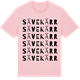 Pink Cotton t-shirt med Sävekärr ordlek t-shirt