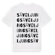 White t-shirt med Säveljung ordlek t-shirt