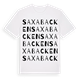 White t-shirt med Saxabacken ordlek t-shirt