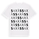 White t-shirt med Saxås ordlek t-shirt