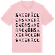 Pink Cotton t-shirt med Saxebäcken ordlek t-shirt