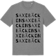 Mid Heather Gray t-shirt med Saxebäcken ordlek t-shirt