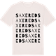 Vintage White t-shirt med Saxered ordlek t-shirt