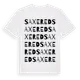 White t-shirt med Saxered ordlek t-shirt