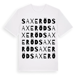 Saxeröd ordlek t-shirt – ekologisk bomull t-shirt från Pinshirt