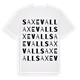 White t-shirt med Saxevall ordlek t-shirt