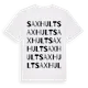 White t-shirt med Saxhult ordlek t-shirt