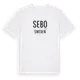 White t-shirt med Sebo i Sverige t-shirt