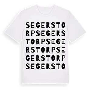 Segerstorp ordlek t-shirt – ekologisk bomull t-shirt från Pinshirt