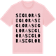 Pink Cotton t-shirt med Seglora ordlek t-shirt