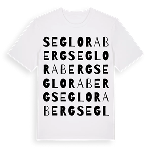 Segloraberg ordlek t-shirt – ekologisk bomull t-shirt från Pinshirt