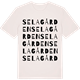 Vintage White t-shirt med Selagården ordlek t-shirt